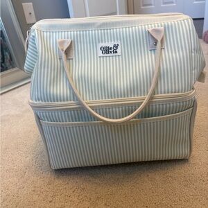 Ollie & Olivia Insulated Picnic Bag Tote Striped and Floral
